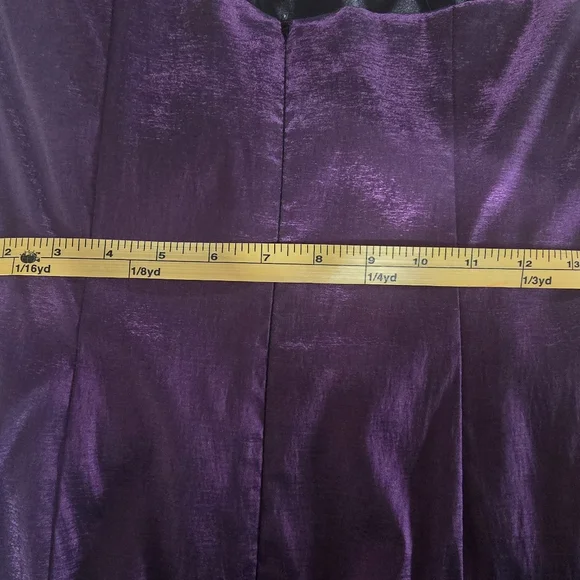 Jessica McClintock Purple Ruched Strapless Bodycon Dress - Picture 11 of 12